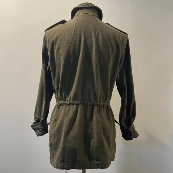 Free People Utility Cargo Jacket in Olive Green Size Small - Picture 8 of 12